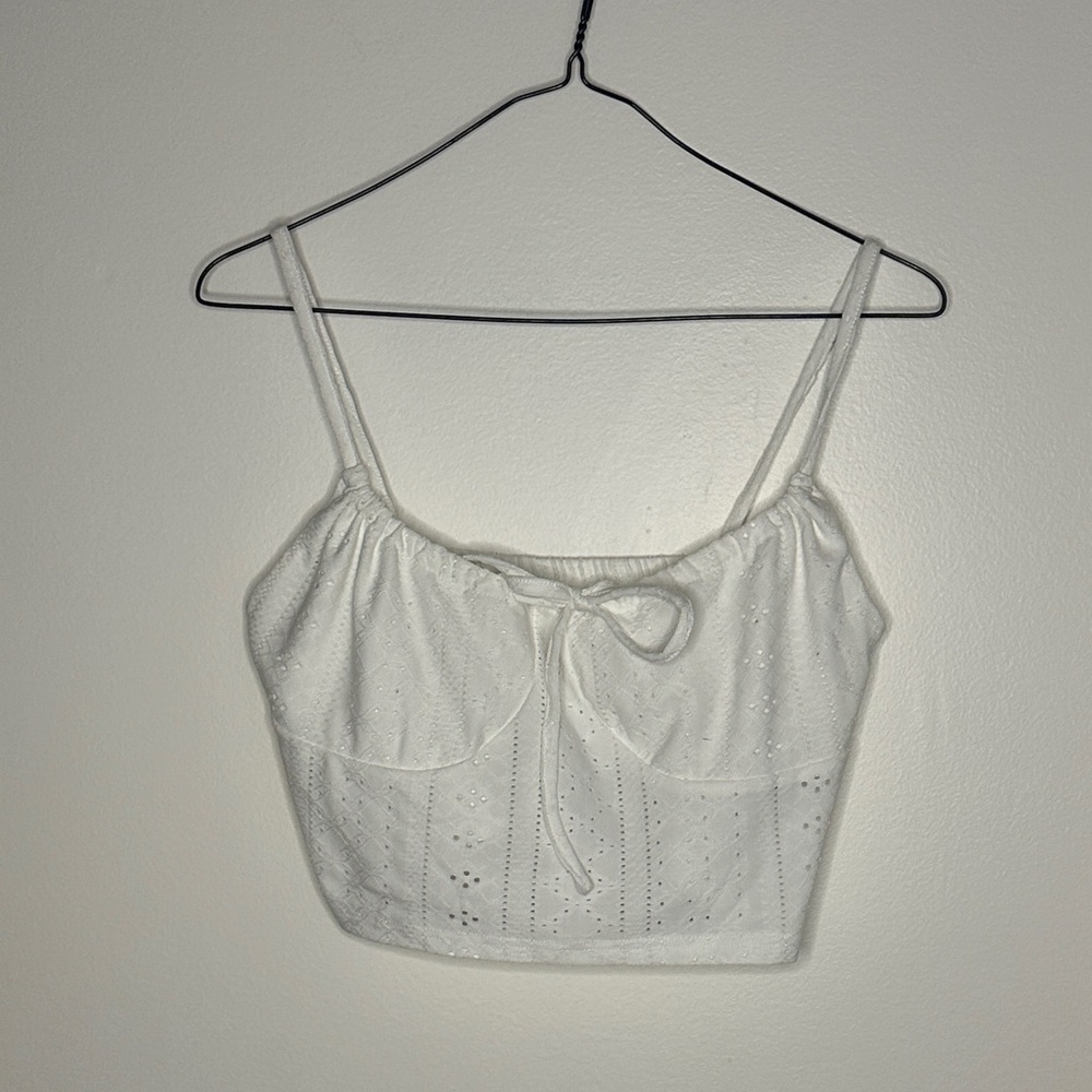 SHEIN White Lace Detail Camisole